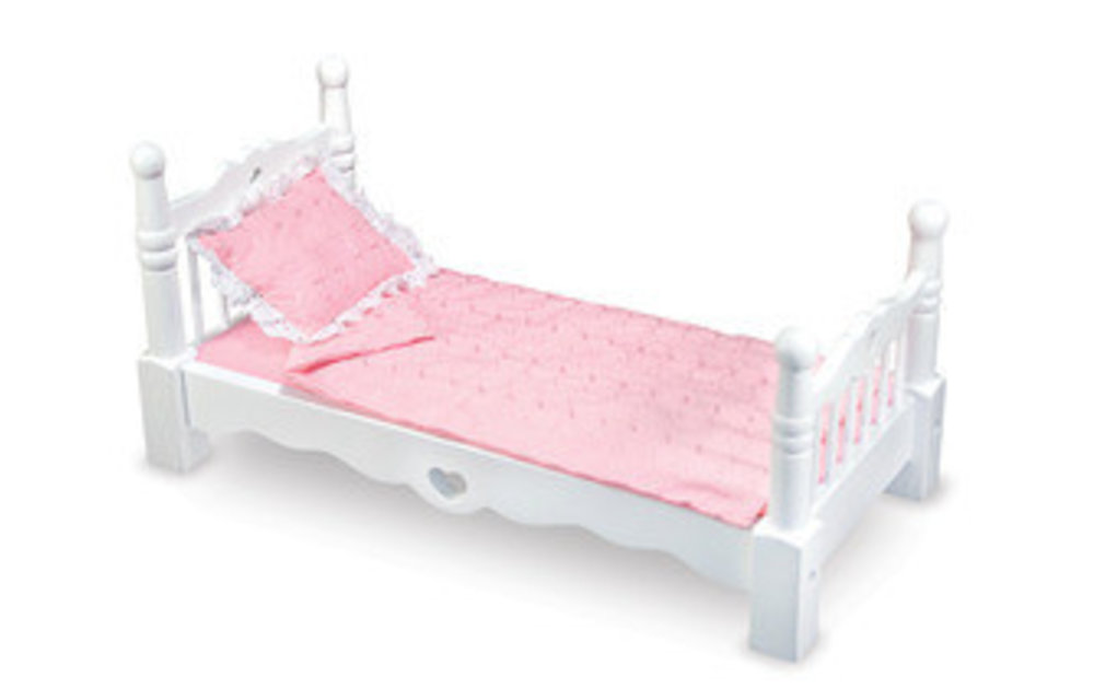 Melissa And Doug Wooden Doll Bed