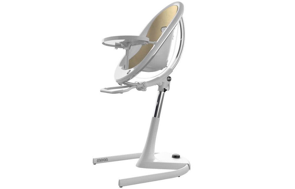 Mima Kids Moon 2G 3-in-1 Highchair In White - Champagne