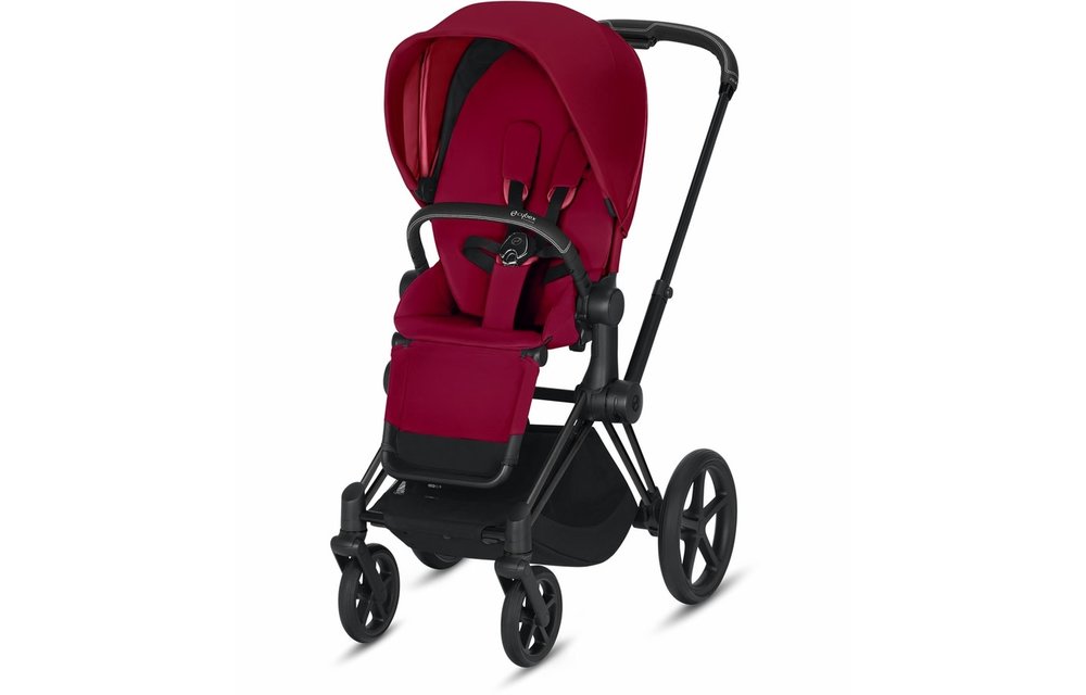 2020 Cybex Priam 3 Stroller - Matte Black/True Red