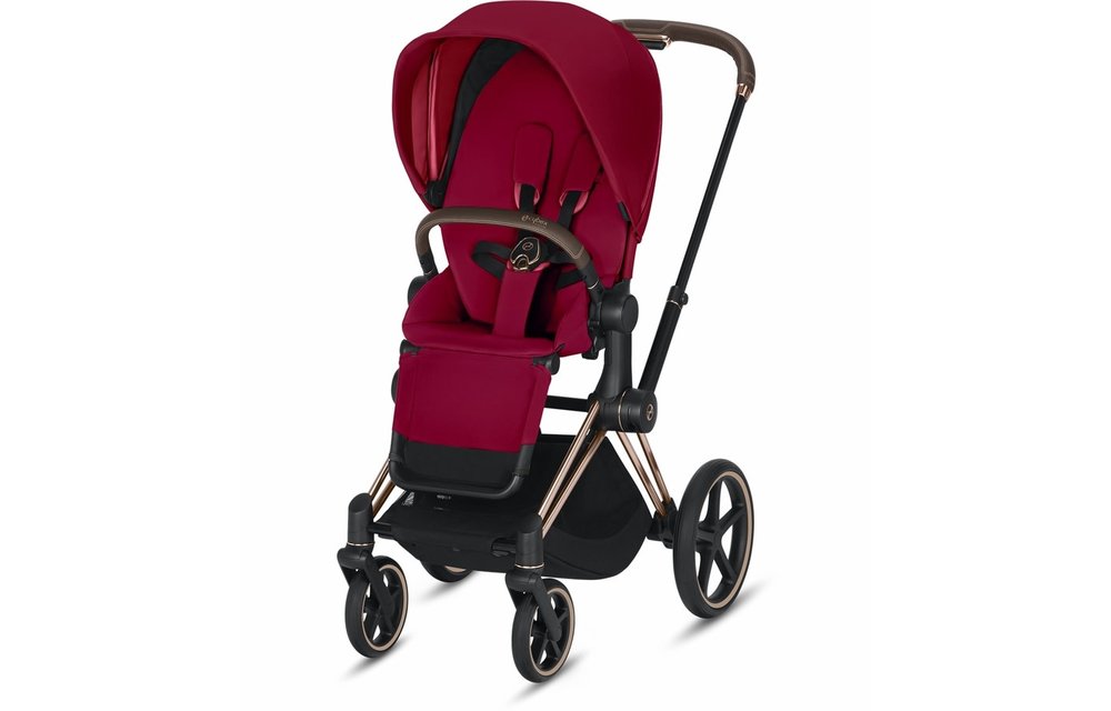 2020 Cybex Priam 3 Stroller - Rose Gold/True Red