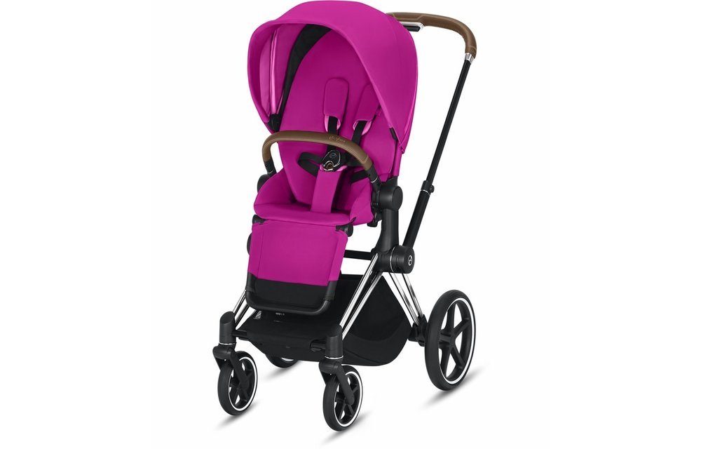 2020 Cybex Priam 3 Stroller - Chrome/Brown/Fancy Pink