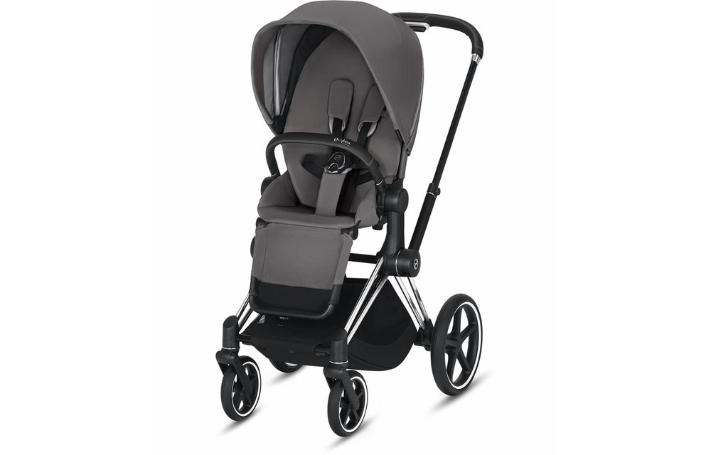 2020 Cybex ePriam Chrome Black frame + Manhattan Grey Seat