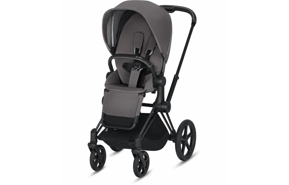 2020 Cybex ePriam Matte Black frame + Manhattan Grey Seat