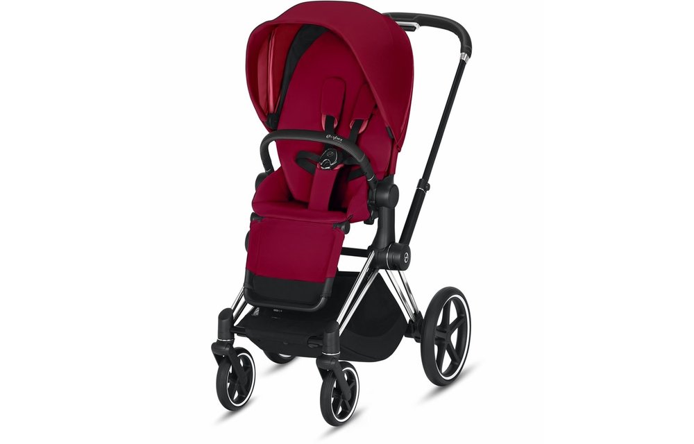 2020 Cybex ePriam Chrome Black frame + True Red seat