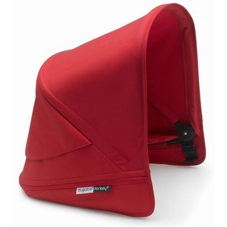 Bugaboo CLOSEOUT!! Bugaboo Donkey3 Extendable Sun Canopy With Peek A Boo In Red (BOX 3)