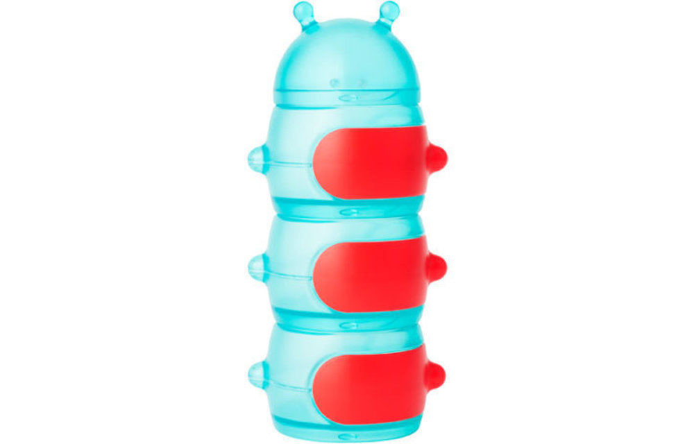 Boon Caterpillar Snack Container Teal-Red