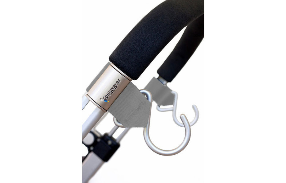 Buggy Gear Boutique Stroller Hooks (Set Of 2) In Platinum