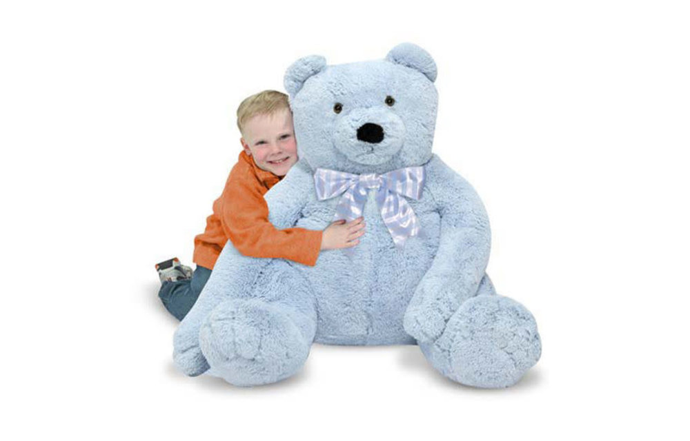 Melissa And Doug Plush Jumbo Blue Teddy Bear