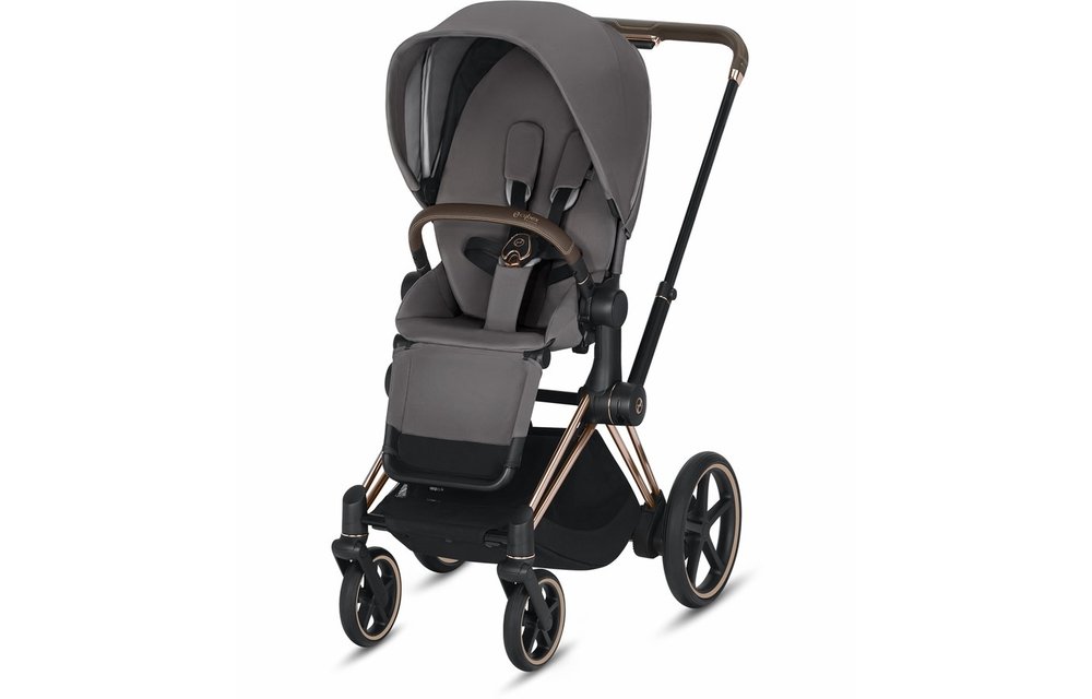 2020 Cybex ePriam Rose Gold frame + Manhatten Grey Seat