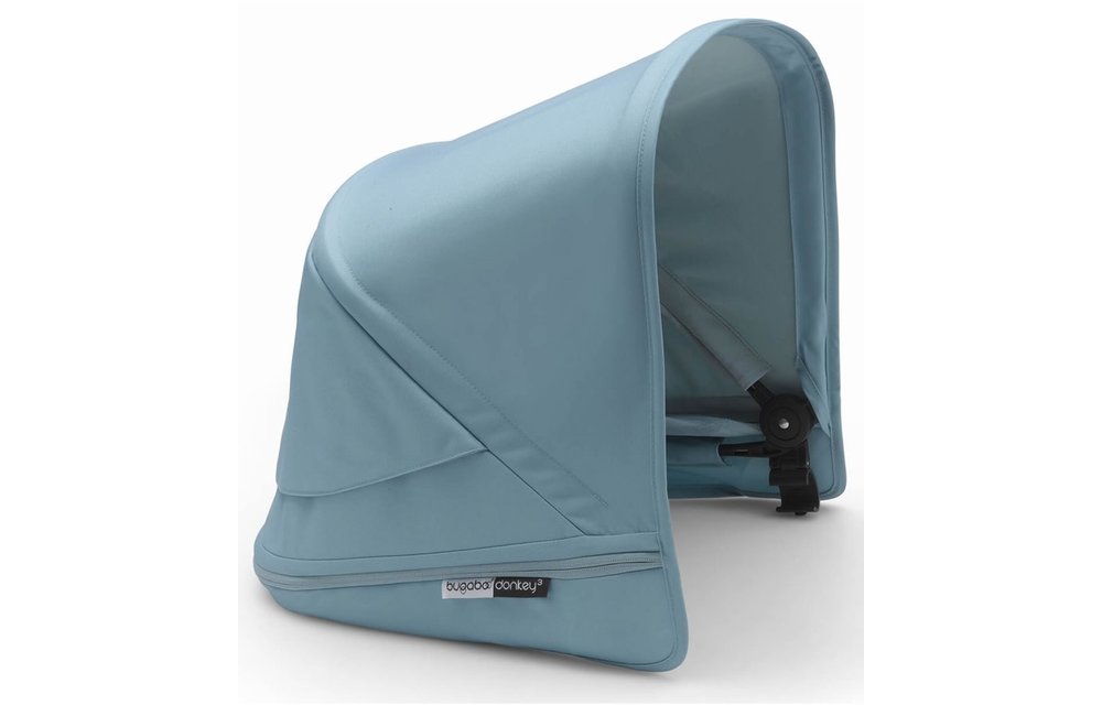 CLOSEOUT!! Bugaboo Donkey3 Extendable Sun Canopy With Peek A Boo In Vapor Blue (BOX 3)