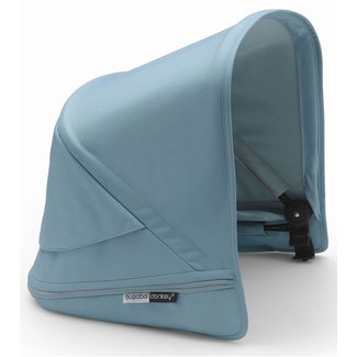 Bugaboo CLOSEOUT!! Bugaboo Donkey3 Extendable Sun Canopy With Peek A Boo In Vapor Blue (BOX 3)