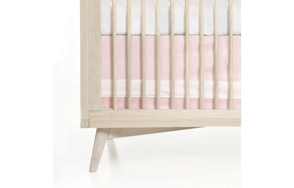 Oilo Crib Skirt In Solid Pink (Blush)