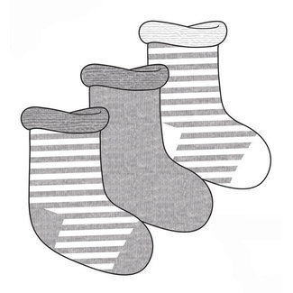 Play Tots Play Tots Infant Socks 3 In A Pack 0-3 Months In Grey