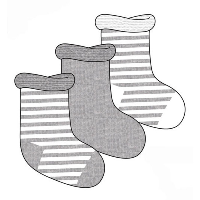 Play Tots Infant Socks 3 In A Pack 0-3 Months In Grey