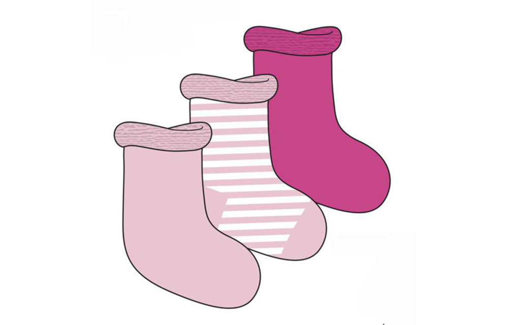 Play Tots Infant Socks 3 In A Pack 0-3 Months In Pink