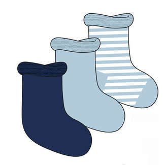 Play Tots Play Tots Infant Socks 3 In A Pack 0-3 Months In Blue
