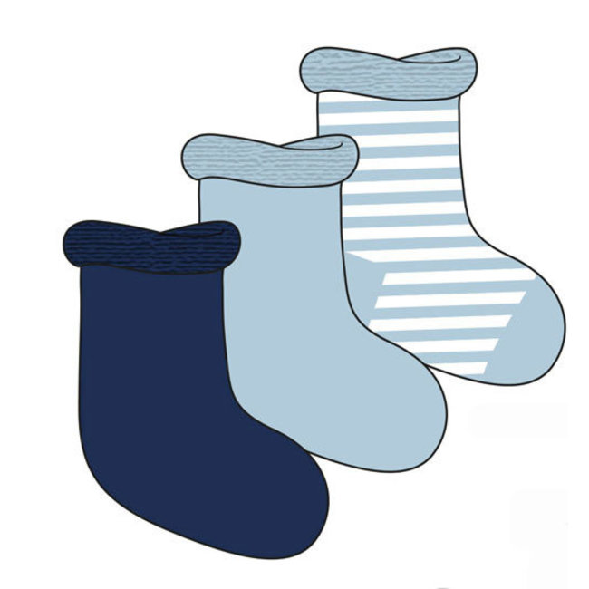 Play Tots Infant Socks 3 In A Pack 0-3 Months In Blue