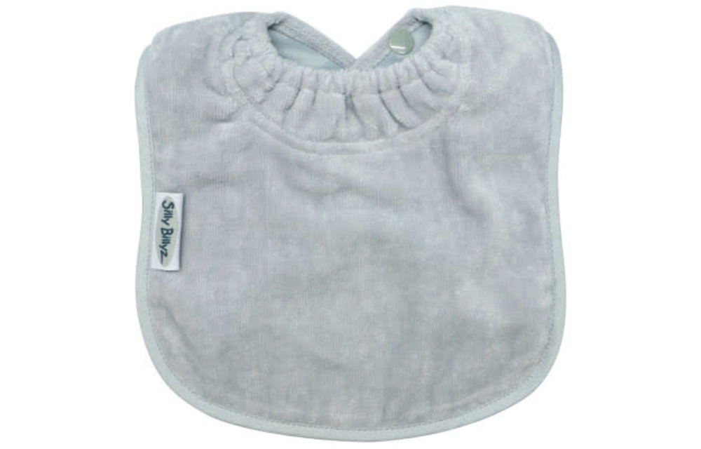 SillY BillyZ Velour Plain Bib 18M- 4 Years In Light Gray