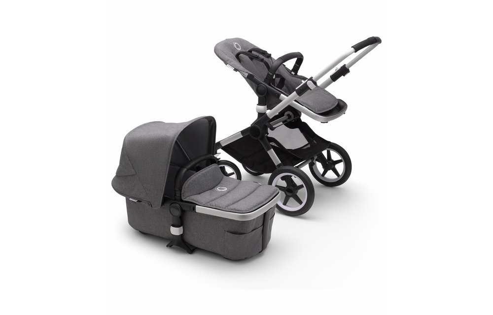 Bugaboo Fox2 Complete Stroller - Aluminum/Grey Melange/Grey Melange