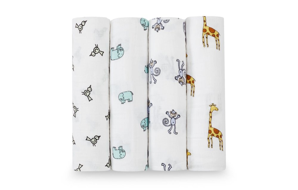 aden + anais Jungle Jam Classic Swaddles (4 Pack)