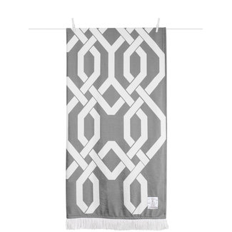 Little Giraffe Little Giraffe Bliss Windowpane Throw in Charcoal