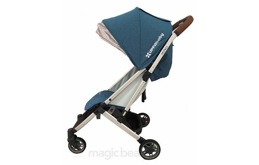 Uppababy Minu Stroller In RYAN (Teal Mélange/Silver/Saddle Leather)