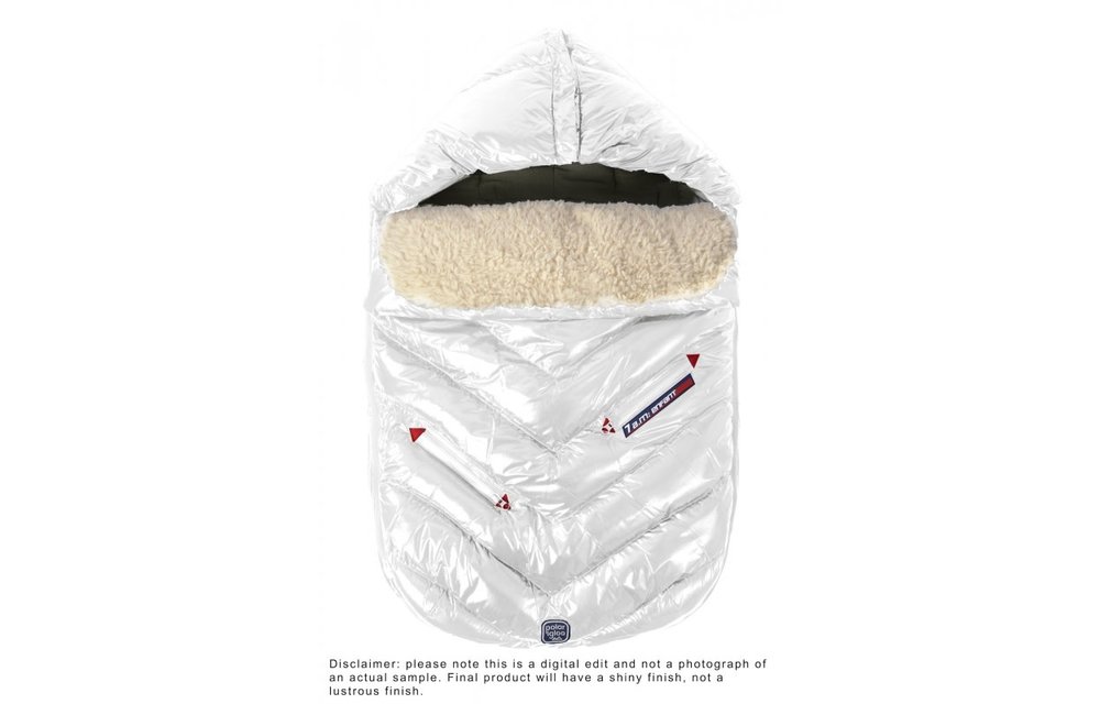 7 A.M. Enfant Polar Igloo Toddler Footmuff In White- 12 Month-2 Toddler