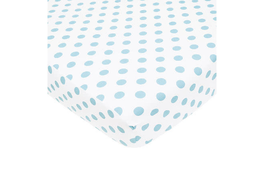 American Baby Percale Crib Sheet Large Blue Dot