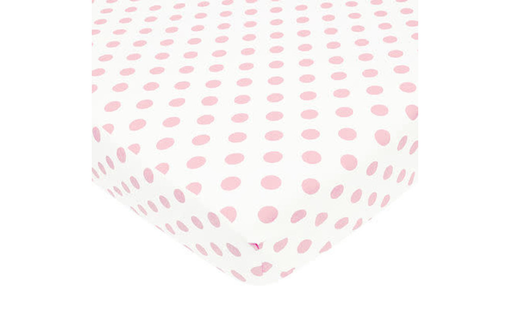 American Baby Percale Crib Sheet Large Pink Dot