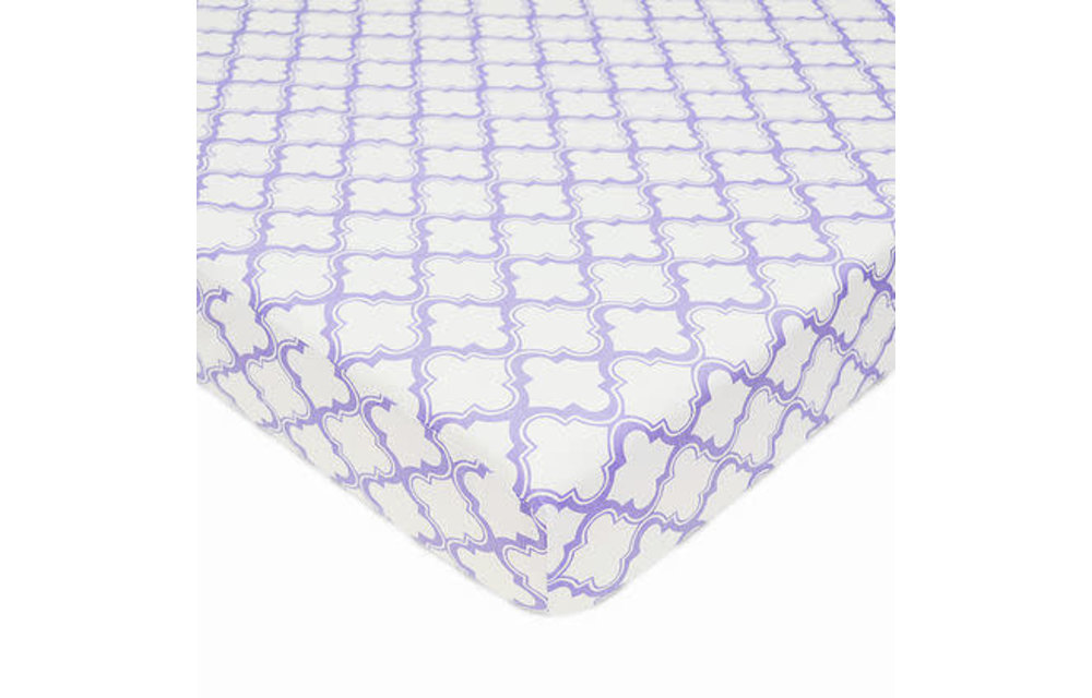 American Baby Percale Crib Sheet Lav- Moroccan