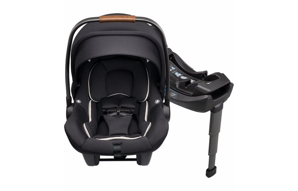 Nuna Pipa Lite R Infant Car Seat Caviar With RELX Infant Base