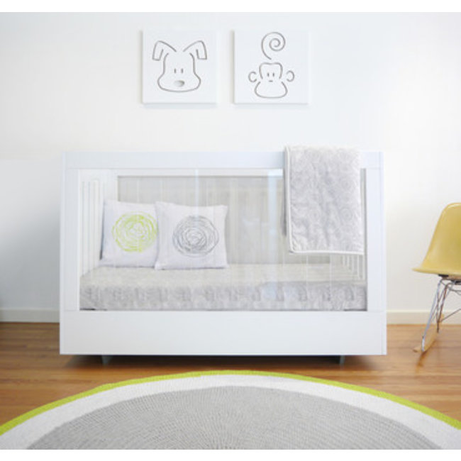 Spot On Square Roh Crib In White 1 Side Acrylic