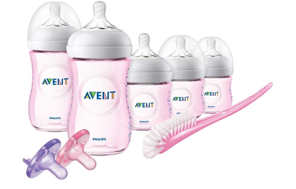 Philips Avent BPA Free Natural Infant Starter Set Pink