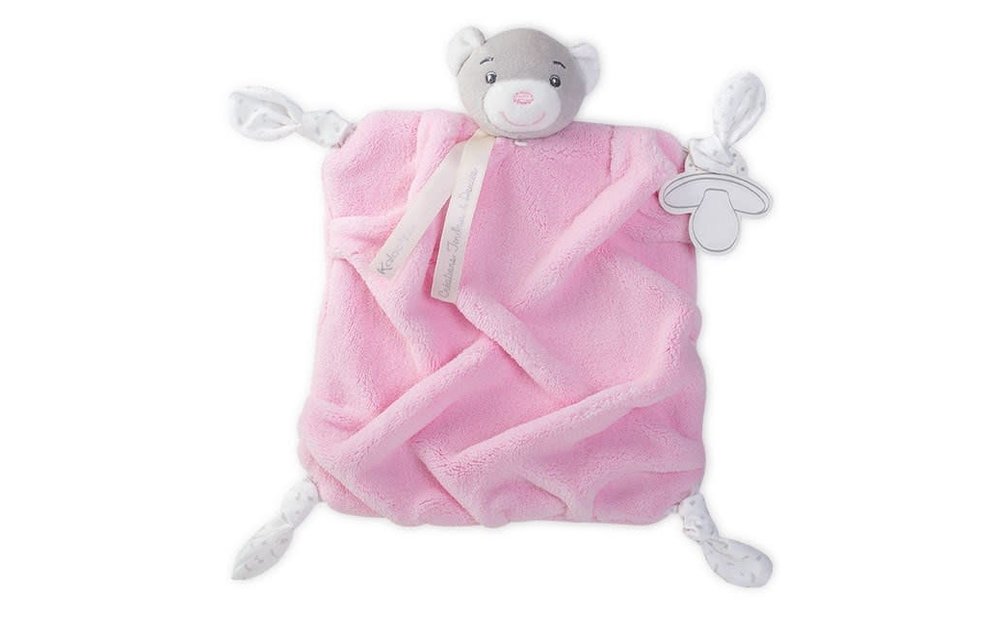 Kaloo Plume Hand Puppet DouDou Bear In Pink