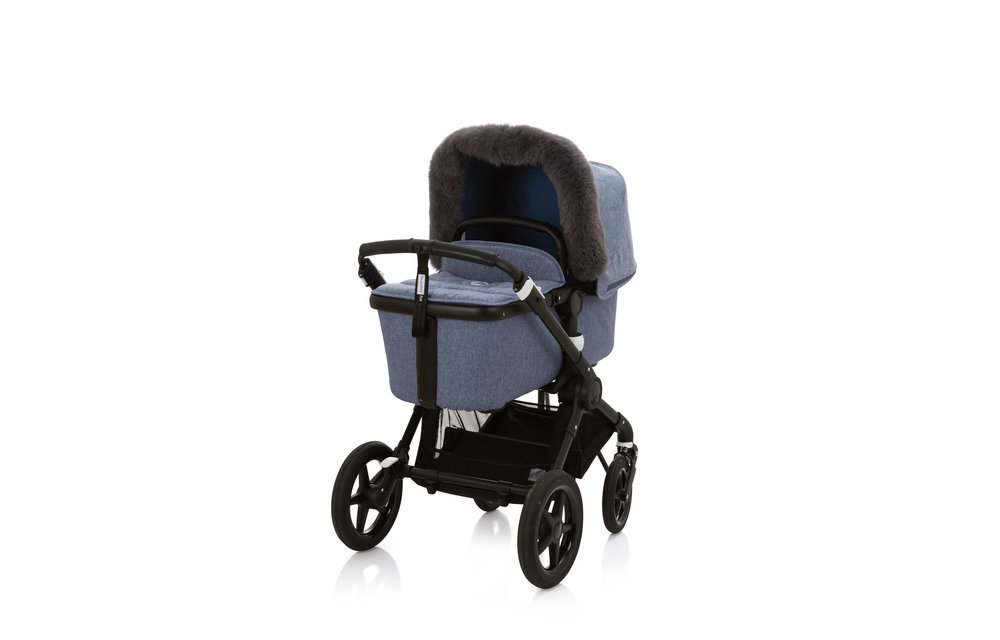 Baby Frr Fur For Stroller In Dark Grey