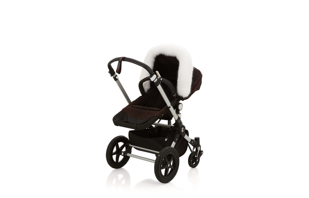 Baby Frr Fur For Stroller In White