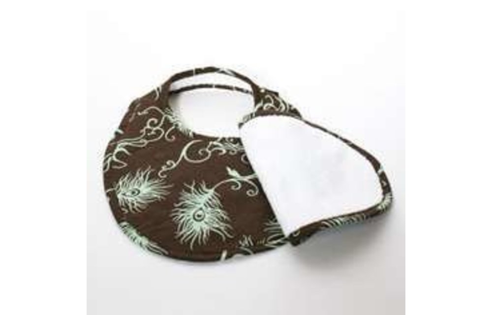 CLOSEOUT!! Bebe Au Lait Double Bib In Mint Chocolate