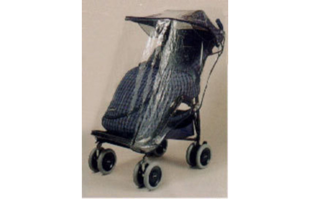 Sashas Kiddie Products Seperate Open Twin Handle Single Rain And Weather Shield