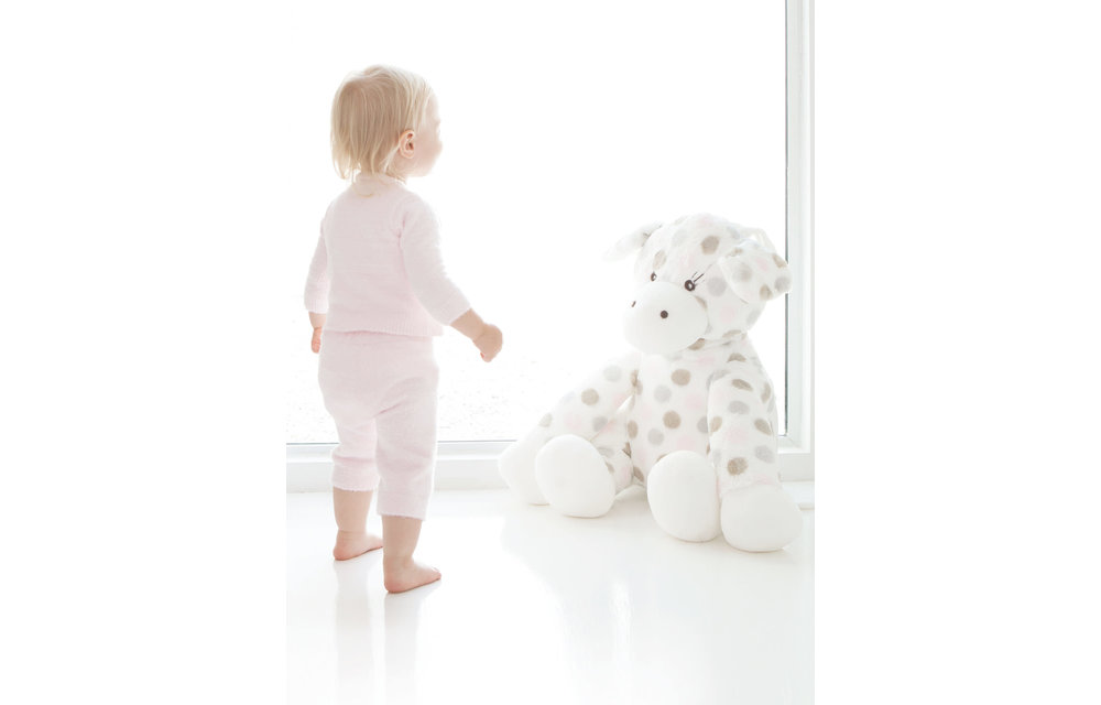 Little Giraffe Luxe Dot Plush Big Giraffe In Pink