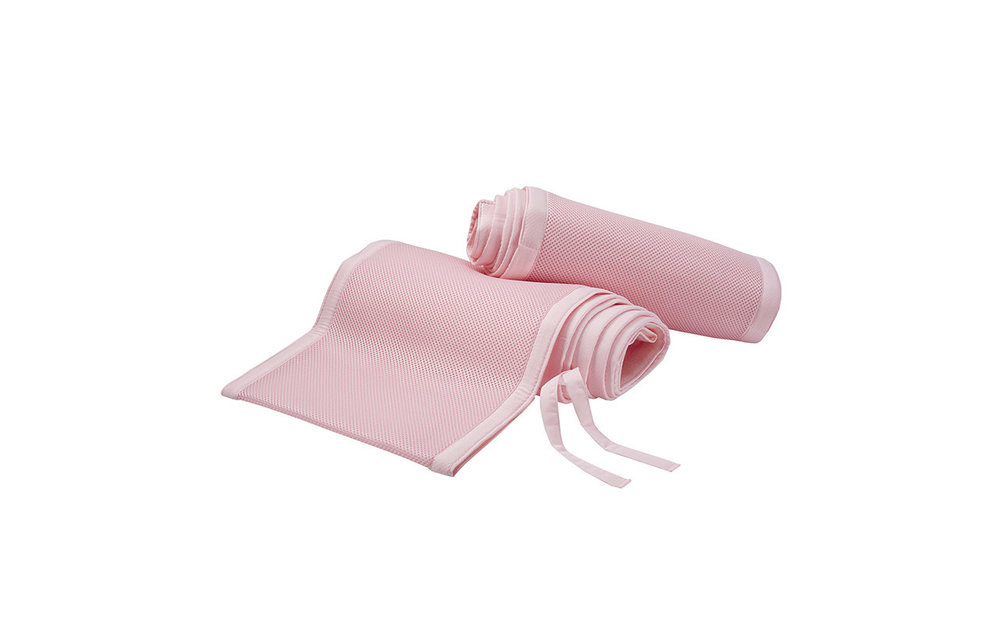 Breathable Baby Breathable Mesh Crib Liners In Light Pink