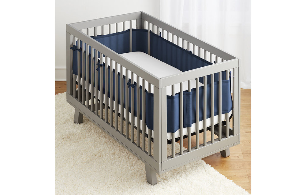 Breathable Baby Breathable Mesh Crib Liners In Navy