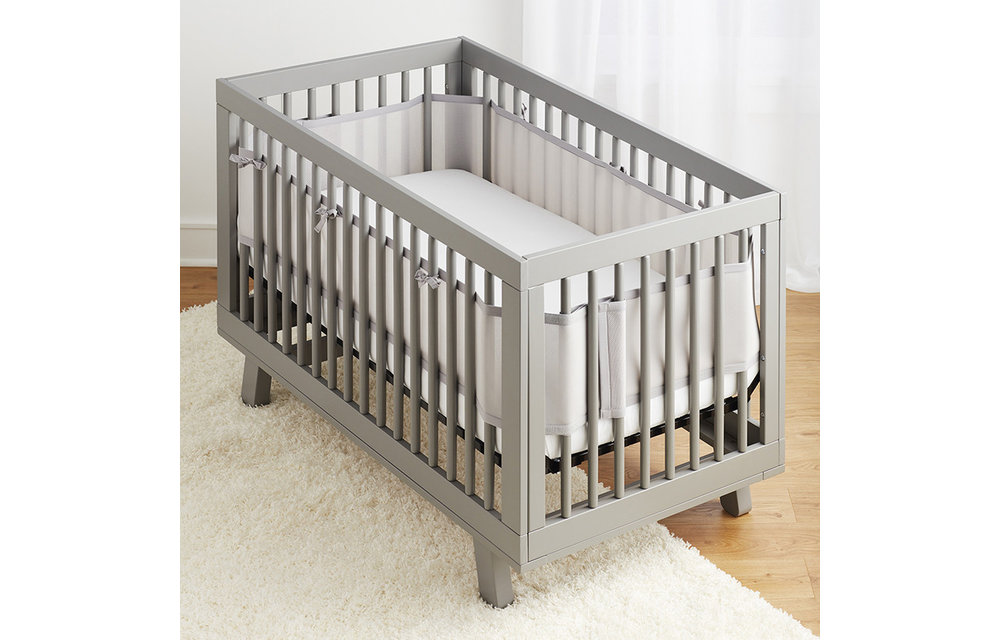 Breathable Baby Breathable Mesh Crib Liners In Gray