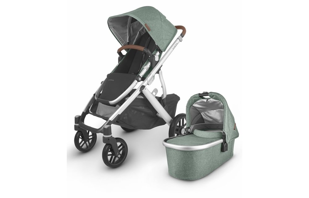 2020 Uppa Baby Vista V2 Stroller In Emmett (green mélange/silver/saddle leather))