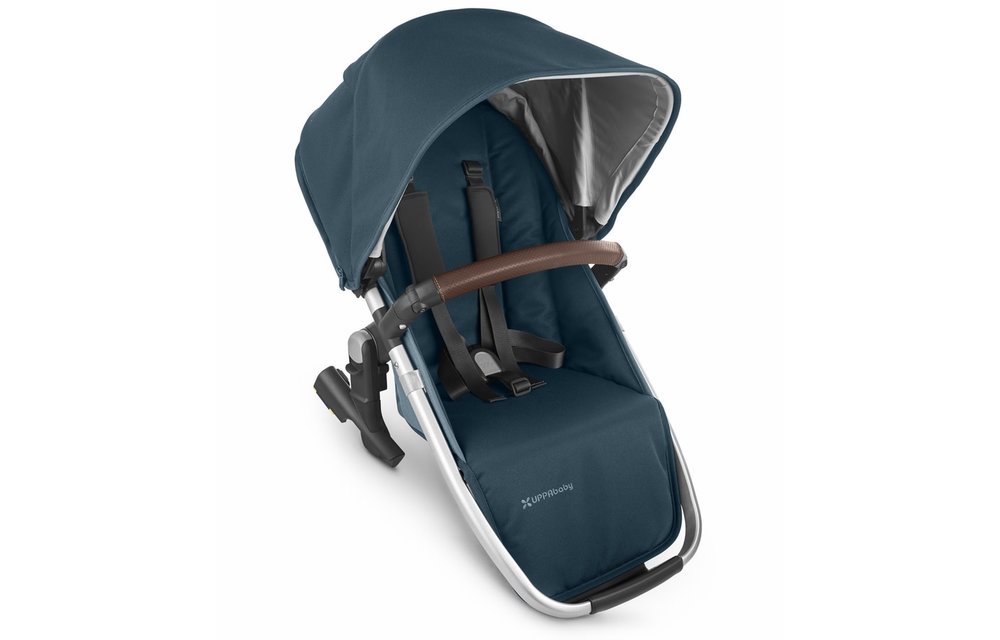 2020 Uppa Baby Vista Rumble Seat V2 (Only) In FINN (deep sea/silver/chestnut leather)