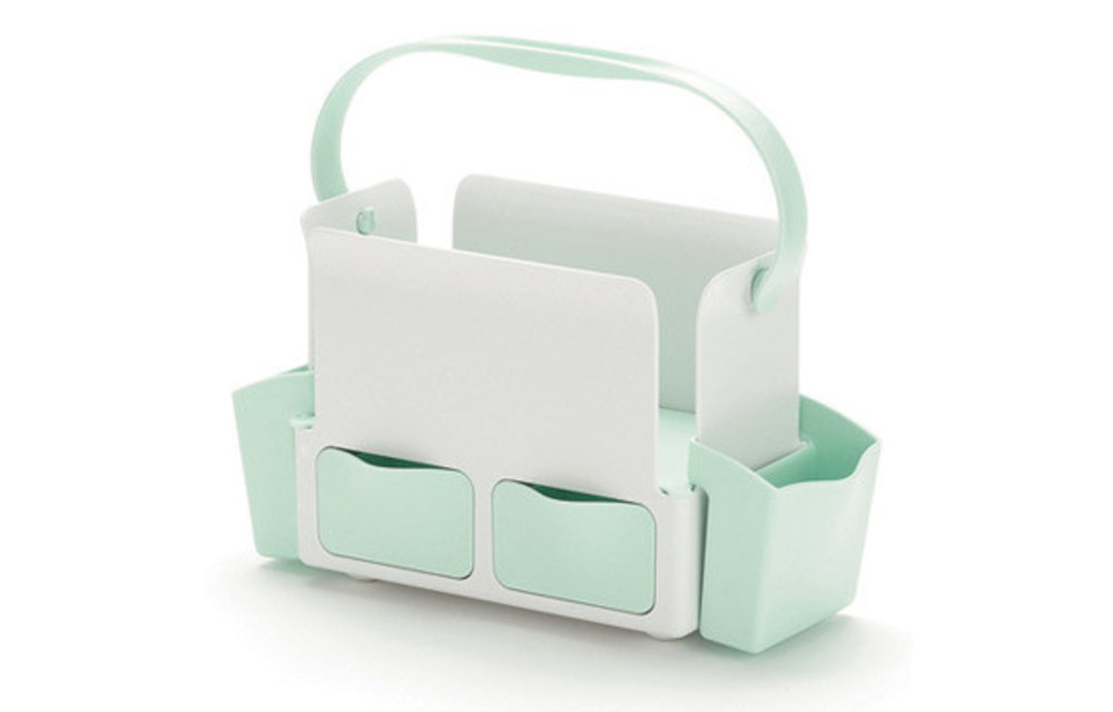 CLOSEOUT!! Skip Hop Toolbox Diaper Caddy In White