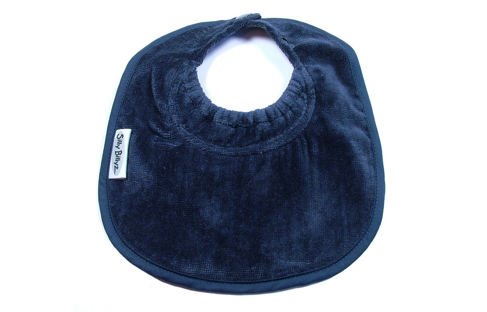 SillY BillyZ Snuggly Toweling Biblet 0-2 Years In Navy