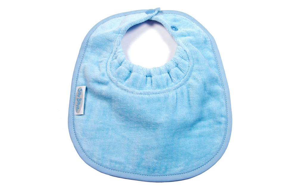 SillY BillyZ Snuggly Toweling Biblet 0-2 Years In Sky Blue