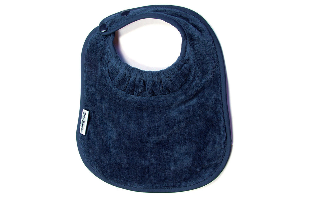SillY BillyZ Velour Plain Bib 3 Months - 3 Yrs In Navy
