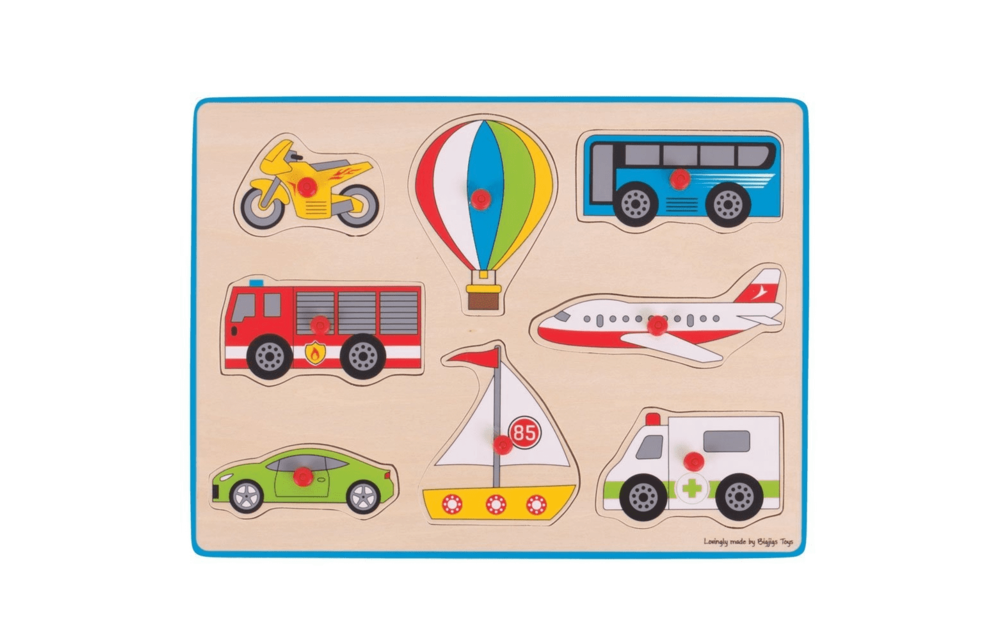 Bigjigs Toys Chunky Lift Out Puzzle - Transport