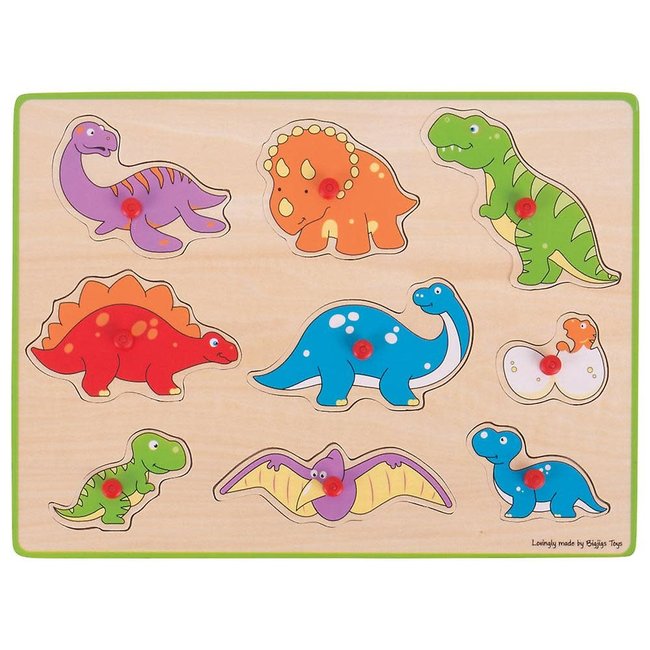 Bigjigs Toys Lift Out Puzzle - Dinosaurs